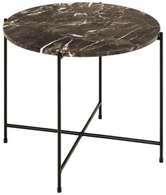 Okrągły stolik z marmurowym blatem ø 52 cm Avila – Actona