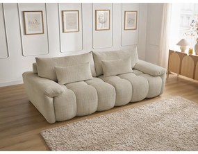Beżowa sofa z tkaniny szenilowej 264 cm Ivane – Bobochic Paris