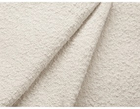 Beżowy rozkładany/ze schowkiem narożnik z materiału bouclé (prawostronny/z szezlongiem) Kyoto – Cosmopolitan Design