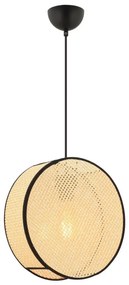 Lampa wisząca na lince BIG DRUM 1xE27/60W/230V beżowy/czarny