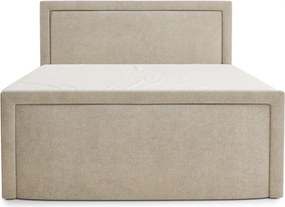 Beżowe łóżko kontynentalne ze schowkiem 160x200 cm Fresco – Maison de Rêve