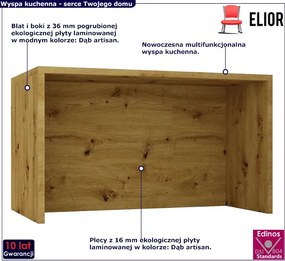 Wyspa kuchenna dąb artisan K5-S48