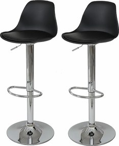 Stołek barowy MCW-B14 (zestaw 2 szt.), czarny