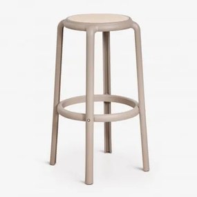 Wysoki Stołek Ogrodowy Z Polipropylenu Omara Moka Brown & ↑75 Cm - Sklum