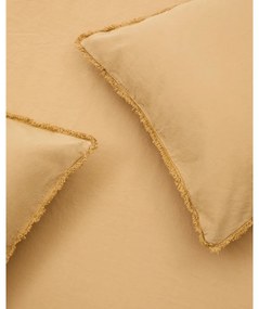 Musztardowa pościel dwuosobowa z perkalu bawełnianego 260x240 cm Sifinia – Kave Home