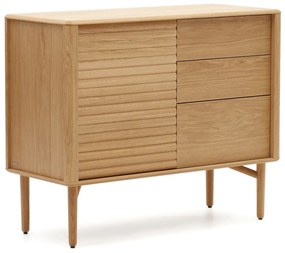 Niska komoda w dekorze dębu 105x86 cm Lenon – Kave Home