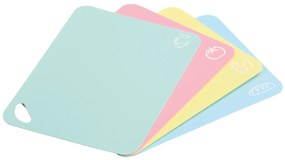 Zestaw pastelowych mat do krojenia, 4 sztuki, 38 x 29 cm, Kesper