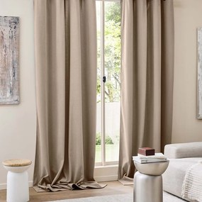 Brązowa zasłona termiczna sztruksowa 140x260 cm Madison – douceur d'intérieur