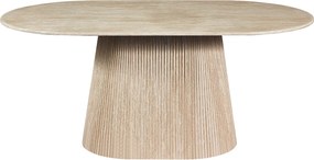 Stół do jadalni  dla 8 osób ze sztucznego marmuru - Efekt beżowego trawertynu - TIFULI