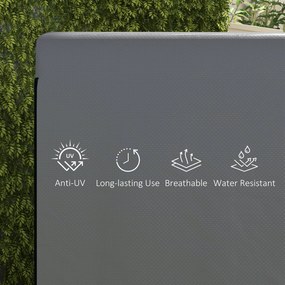 Outsunny Pokrowiec na meble ogrodowe, osłona ochronna na meble zewnętrzne, 215 cm x 155 cm x 150 cm, Ciemnoszary | Aosom PL
