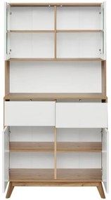 Biało-naturalna witryna w dekorze dębu 84x165 cm Skandi – Støraa