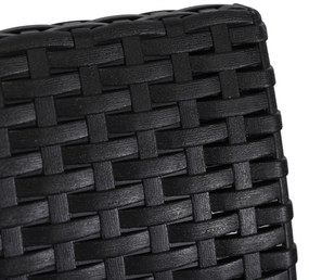Zestaw Mebli Ogrodowych BRANDON Ciemnoszary Sofa Fotele Stolik Tarasowy Technorattan Nowoczesny