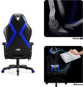 Fotel dla graczy Diablo X-Horn 2.0 Normal Size czarno-niebieski