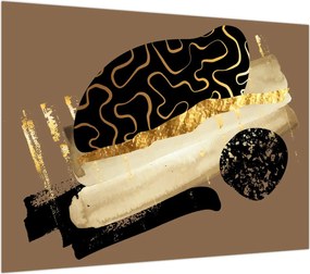 Obraz - Abstrakcja złotobrązowy N⁰3 (70x50 cm)