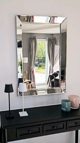 Lustro w lustrzanej ramie, szlifowane fazą , 74x104cm