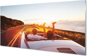 Szkło do Kuchni na Ścianę Podróż: Droga, Samochód i Ludzie