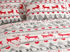 PrzytulneMieszkanie.pl PrzytulneMieszkanie.pl Pościel flanelowa DEER DREAMS białe Rozmiar pościeli: 2 szt 70 x 90 cm | 200 x 220 cm