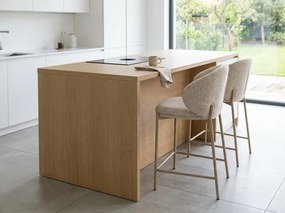 Krzesełko barowe KIOTO, kaszmir/jasny beżowy