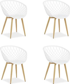 Krzesło ogrodowe 62x80x57 cm białe