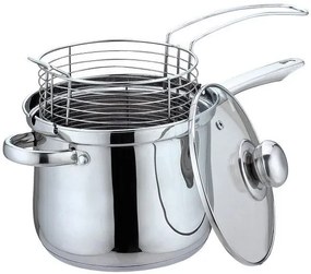 Stalowy garnek z koszykiem do smażenia 3,6L W2-S11