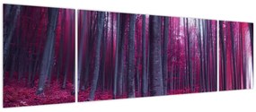 Obraz różowego lasu (170x50 cm)