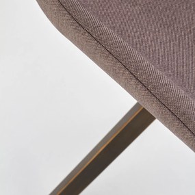 Krzesło tapicerowane tkaniną na stalowych nogach K290