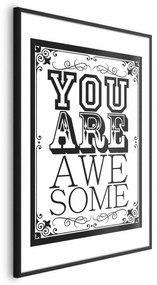 Plakat You are awesome 29,7x42 cm z ramą czarną bez marginesu ARTGEIST B