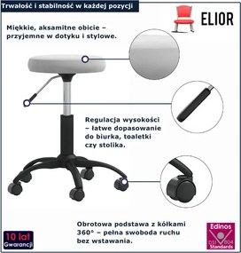 Popielaty obrotowy fotel biurowy D3-K81
