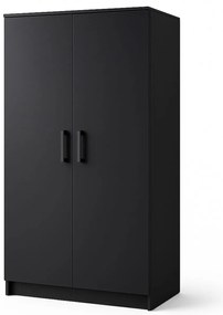 Dwudrzwiowa szafa Tress - uchylne drzwi w kolorze czarnym
