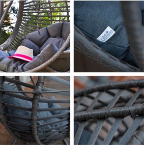 Kokon Bellissimo z szarego technorattanu