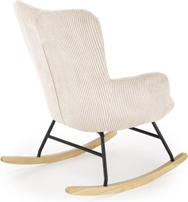 Sztruksowy fotel bujany Belmiro Halmar