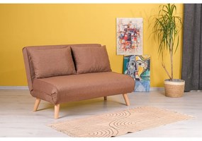 Brązowa rozkładana sofa 120 cm Folde – Artie