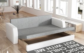 Sofa rozkładana z funkcją spania INVERSA szara/czarna ELTAP