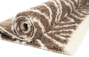 Dywan Shaggy Nano Light Mikrofibra brązowo-biały 120 cm x 160 cm