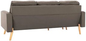 3-osobowa sofa z podnóżkiem taupe - Muria 4Q
