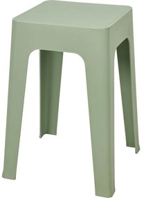 Plastikowy stołek Mallys zielony, 33 x 47 x 33 cm, sztaplowany