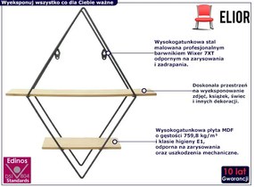 Nowoczesna metalowa półka ścienna - Masimi 4X