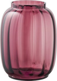 Czerwony szklany ręcznie wykonany wazon (wysokość 21 cm) – House Nordic