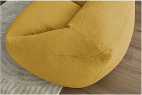 Żółty worek do siedzenia z imitacji futra Lilibet – Bobochic Paris