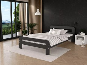 Łóżko drewniane ze stelażem Tresi 90x200-180x200 sosna białe szare