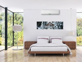 Obraz - Drewniany domek (170x50 cm)