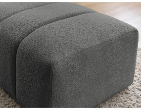 Ciemnoszary podnóżek z materiału bouclé Annecy – Bobochic Paris