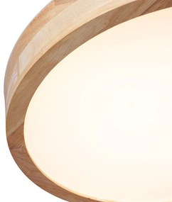 Skandynawska lampa sufitowa drewniana 40 cm z LED z możliwością ściemniania - PeckerSkandynawski Oswietlenie wewnetrzne