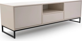 Szafka RTV stojąca AZIR 160 cm do Salonu pod Telewizor z 1 Szufladą - Odcienie beżu