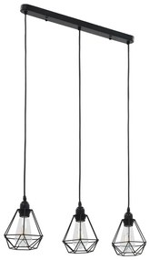 Czarna lampa wisząca nad stół - EX178-Marelo