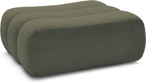 Zielony podnóżek z materiału bouclé Azra – Bobochic Paris