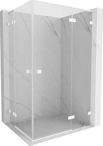 Mexen Lunar L Duo kabina prysznicowa uchylna prawa 110 x 85 cm, transparent, biała - 834L-110P-085L-20-00