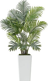 Sztuczna Palma Areka SucceBuy, 1,2 m, Sztuczna Tropikalna Roślina w Białej Doniczce, Zestaw 2, Fałszywe Tropikalne Drzewo Palma Areka, Sztuczna Roślina do Biura