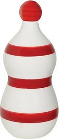 Lido - Ceramiczna butelka z czerwonym paskiem w kolorze szafranu