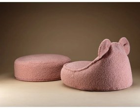 Różowy dziecięcy worek do siedzenia z materiału bouclé Bear – Wigiwama